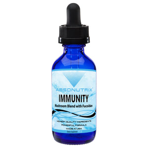 Absonutrix Immunity Mushroom Blend with Fucoidan 650mg 4 Fl Oz made in USA