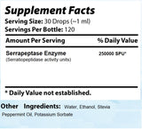 Absonutrix Serrapeptase Enzyme 4 Fl Oz Anti oxidant 250000 spu easy absorption